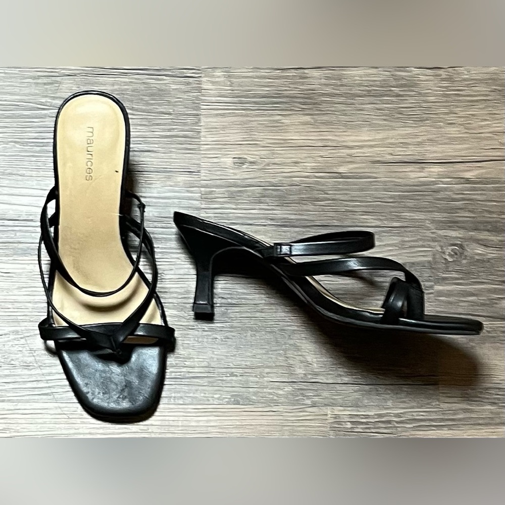 Black strappy heels